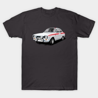 Mk 1 Ford Escort Mexico in white T-Shirt